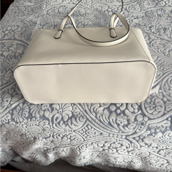 Kate Spade White Structured Leather Tote - Picture 3 of 3